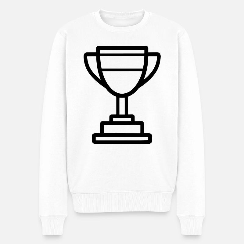 Trophäe - Männer Premium Bio Pullover - Weiß