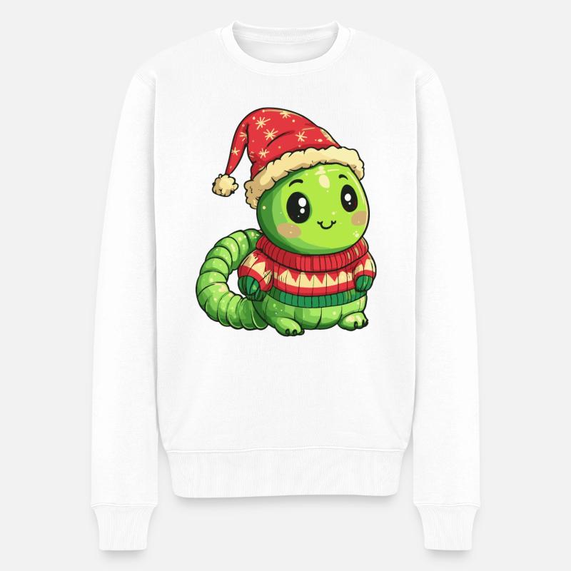 Noël du ver - Pull Premium bio Homme - blanc
