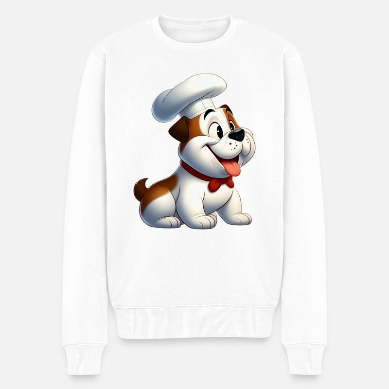 bouledogue anglais 4 - Pull Premium bio Homme - blanc