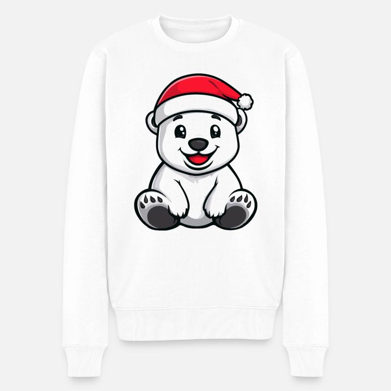 Noël de l’ours polaire - Pull Premium bio Homme - blanc
