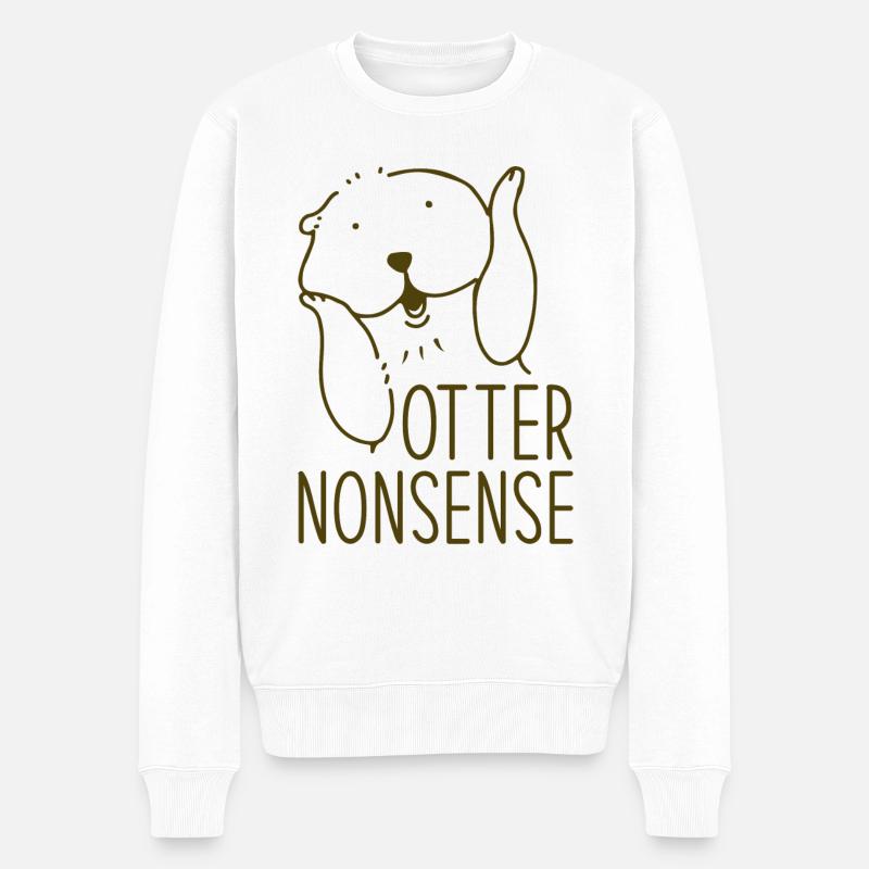 Loutre absurde - Pull Premium bio Homme - blanc