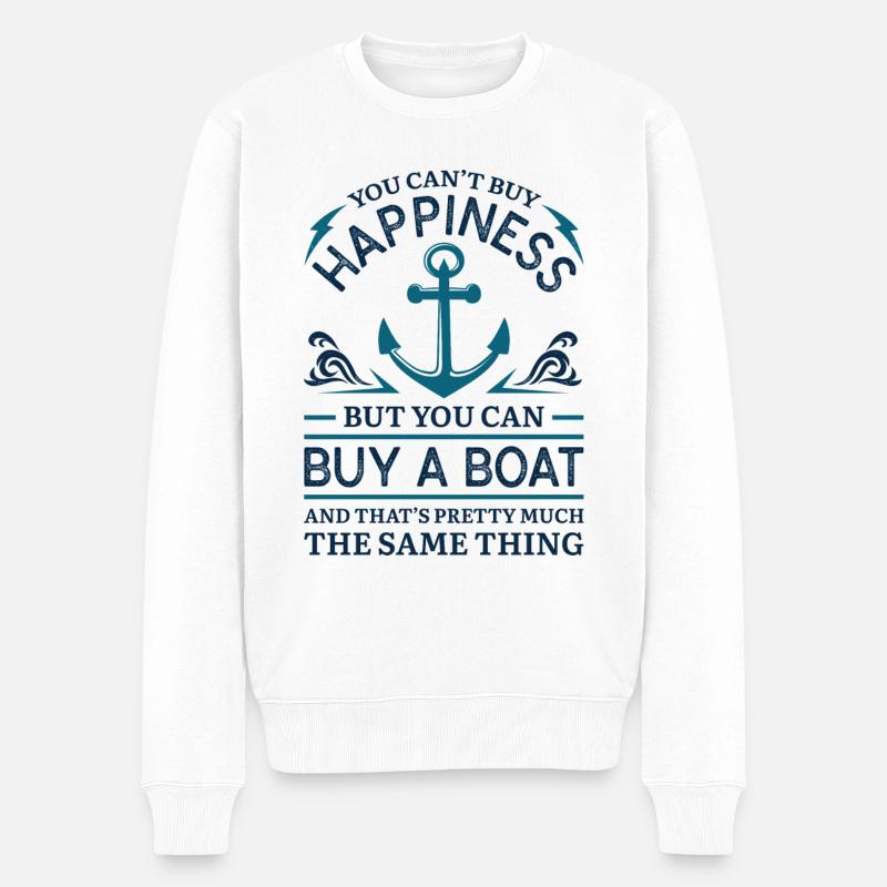 Acheter un bateau - Pull Premium bio Homme - blanc