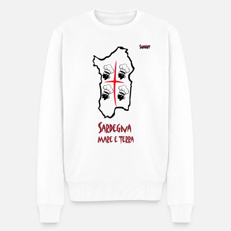 Sardaigne - Mare e Terra - Pull Premium bio Homme - blanc