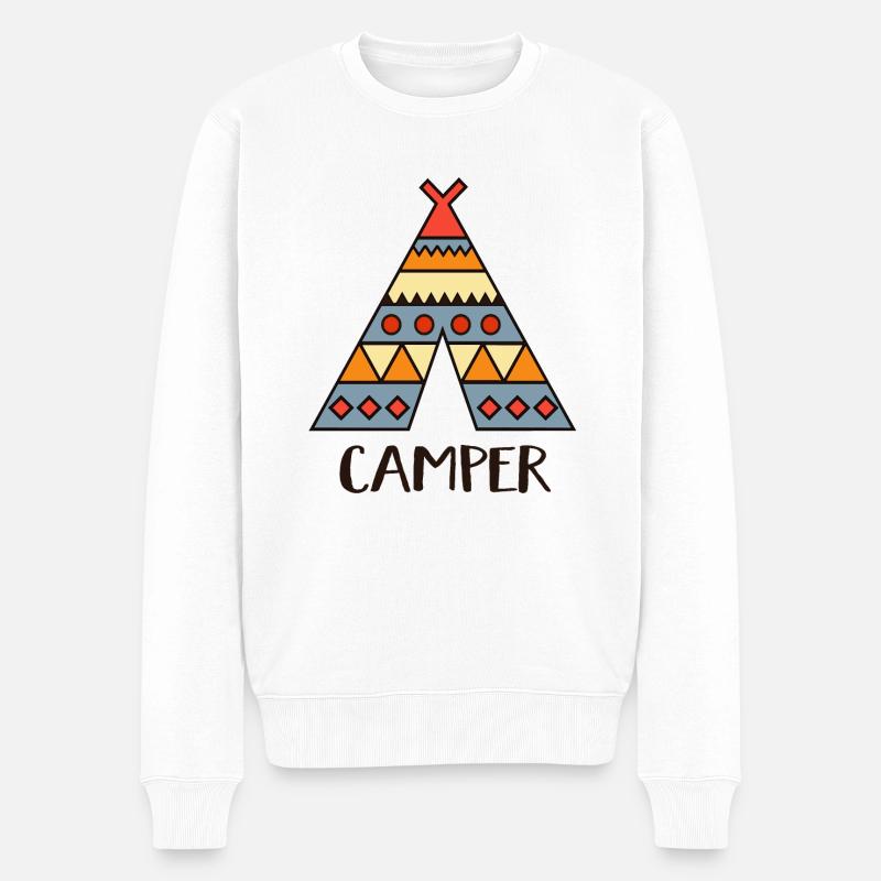 camper - Männer Premium Bio Pullover - Weiß