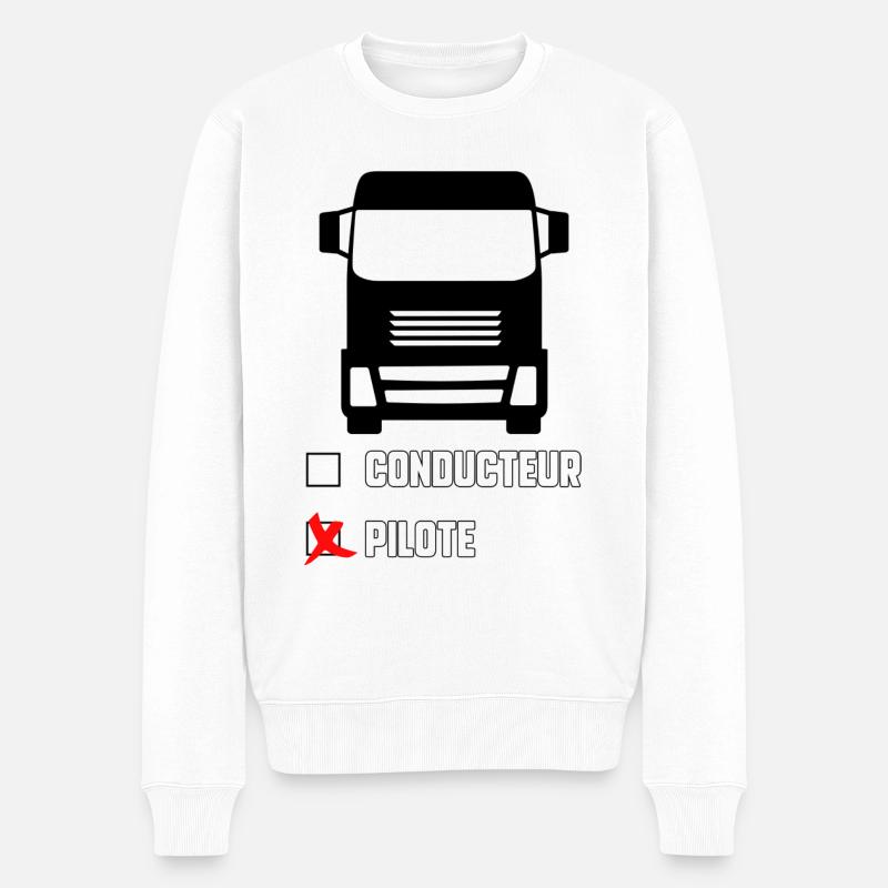 Pilote de camion - Pull Premium bio Homme - blanc