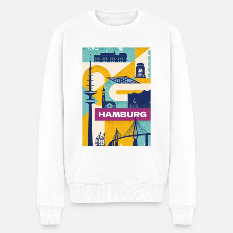 Hambourg - Pull Premium bio Homme - blanc
