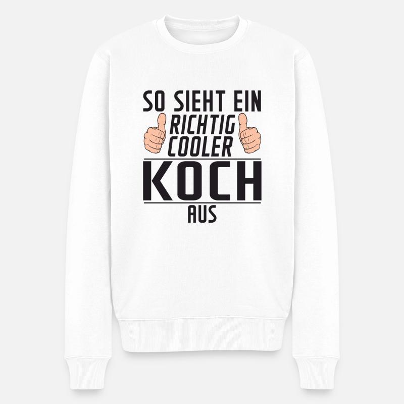 Koch | Spruch | Chefkoch | Chefkoch - Männer Premium Bio Pullover - Weiß