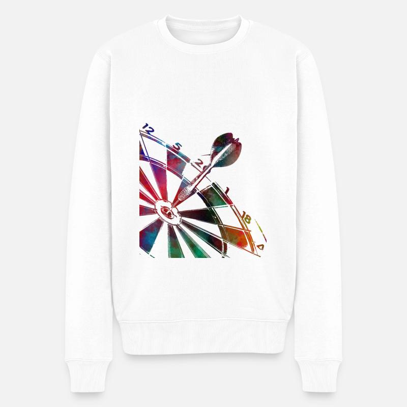 fléchettes sport art - Pull Premium bio Homme - blanc