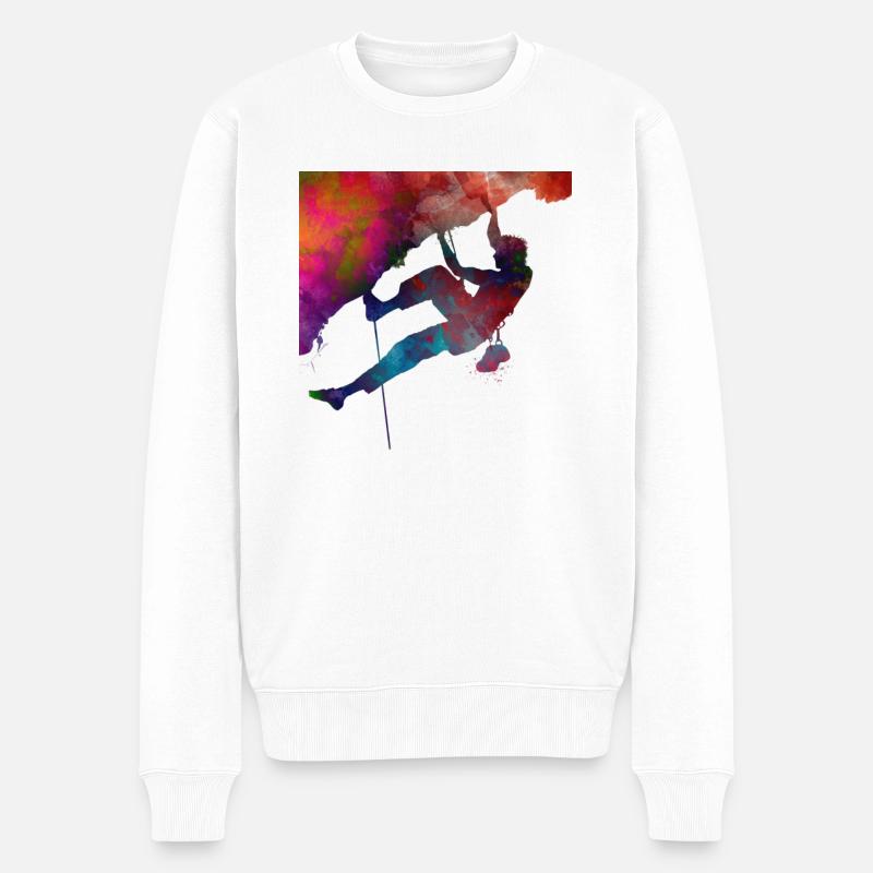 sport d'escalade - Pull Premium bio Homme - blanc