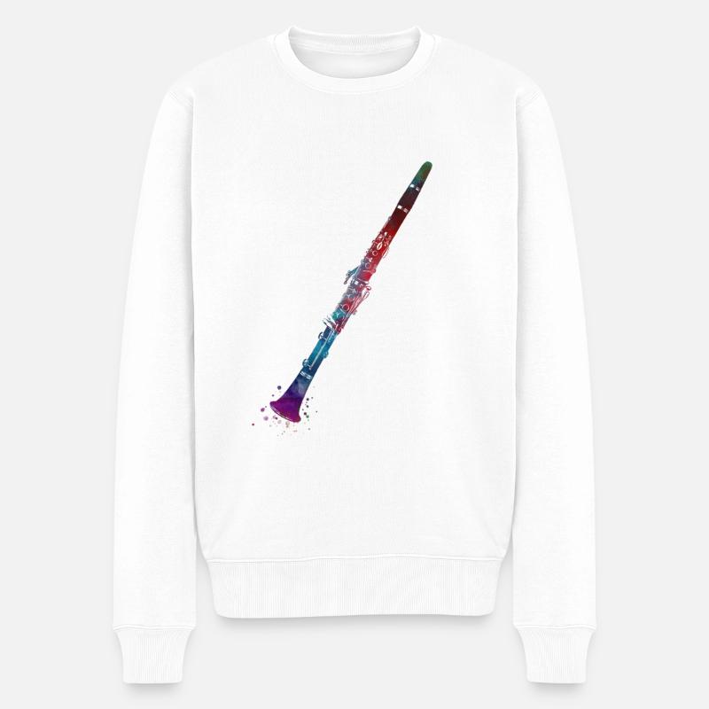 clarinette #clarinette #musique - Pull Premium bio Homme - blanc