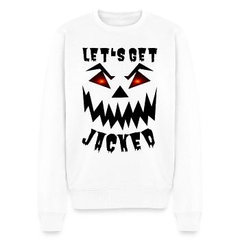 Halloween let‘s get jacked - Workout Motivation - Männer Premium Bio Pullover - Weiß - Vorne - Thijin (182cm)