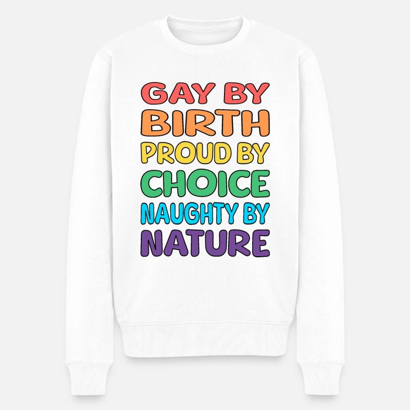Gay de naissance - Pull Premium bio Homme - blanc
