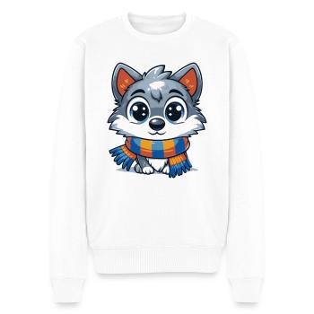 Loup d’hiver - Pull Premium bio Homme - blanc - Devant - Thijin (182cm)