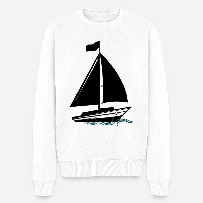 Voilier - Pull Premium bio Homme - blanc