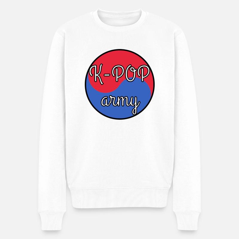 K POP Army - Männer Premium Bio Pullover - Weiß