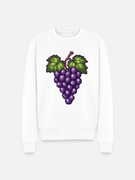 Grapes Pixel - Men's Premium Organic Jumper - white