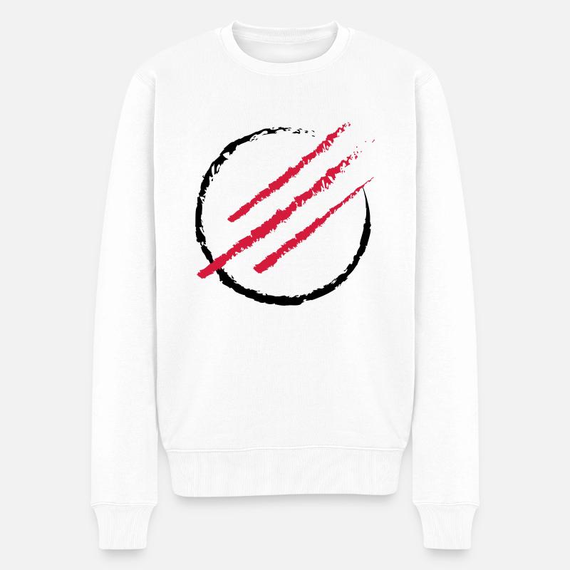 Scratch the Circle - Men's Premium Organic Jumper - white