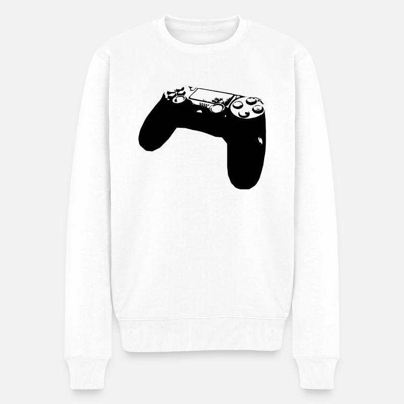 controller - Men's Premium Organic Jumper - white