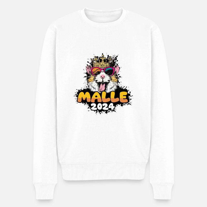 Malle 2024 Hamster - Pull Premium bio Homme - blanc