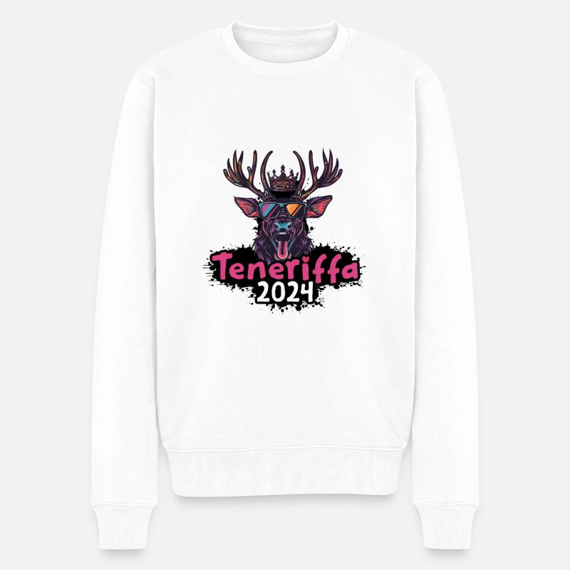 Tenerife 2024 Cerf - Pull Premium bio Homme - blanc