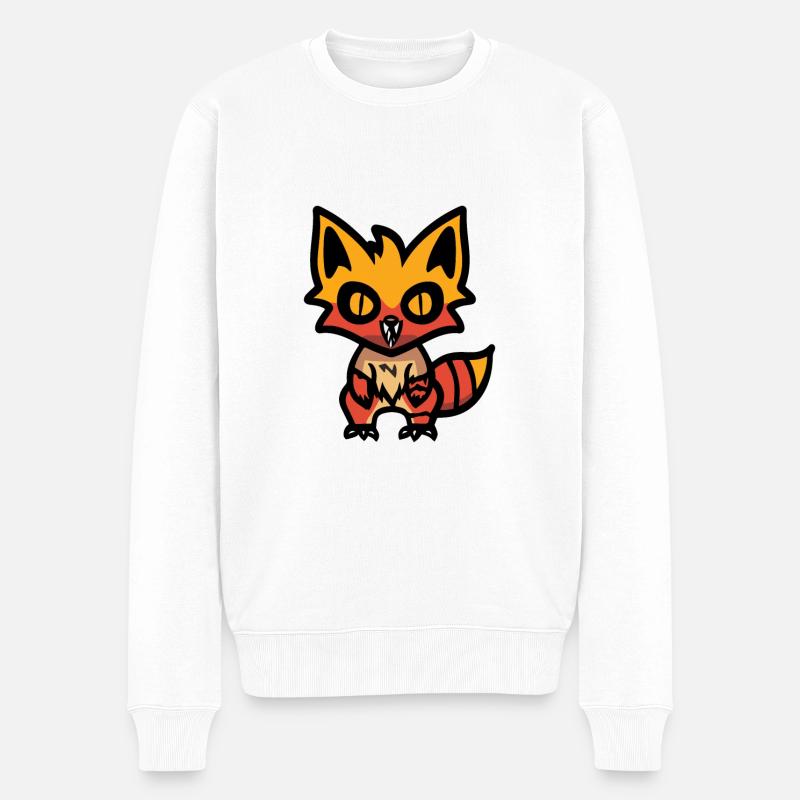 Fuchs Halloween Comic - Männer Premium Bio Pullover - Weiß