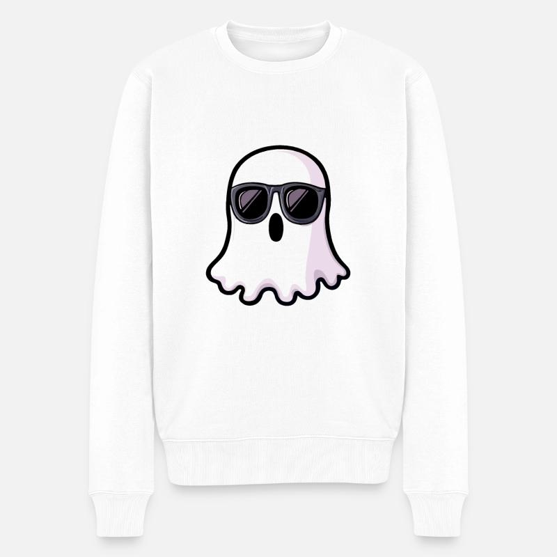 Fantôme Halloween - Pull Premium bio Homme - blanc