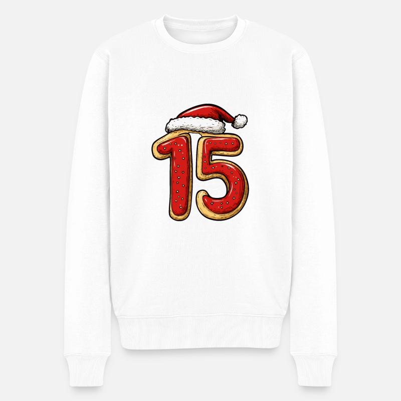 15 Numéro Noël - Pull Premium bio Homme - blanc
