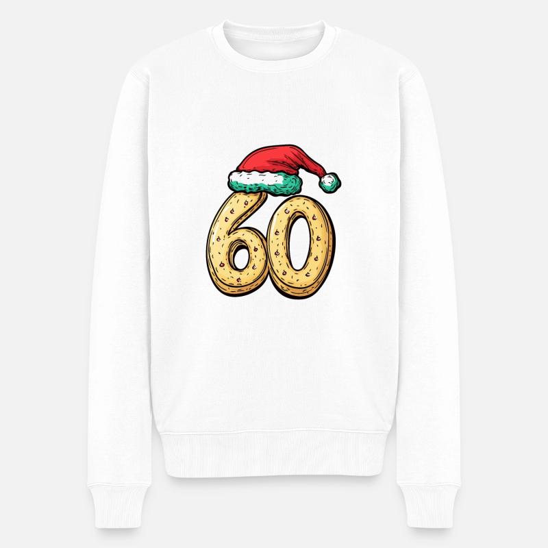 60 Numéro Noël - Pull Premium bio Homme - blanc