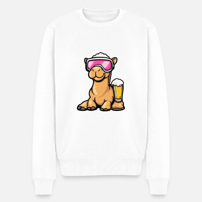 Bière de ski Camel - Pull Premium bio Homme - blanc