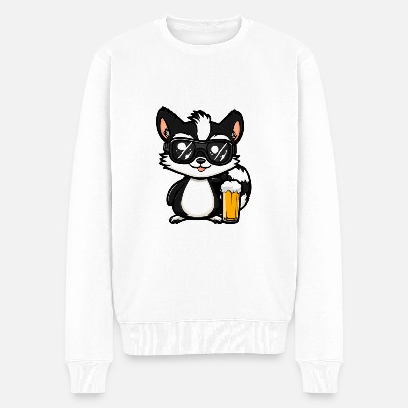 Skunk Ski Bière - Pull Premium bio Homme - blanc