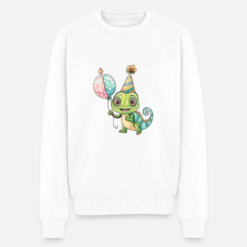 Caméléon Anniversaire Bébé - Pull Premium bio Homme - blanc