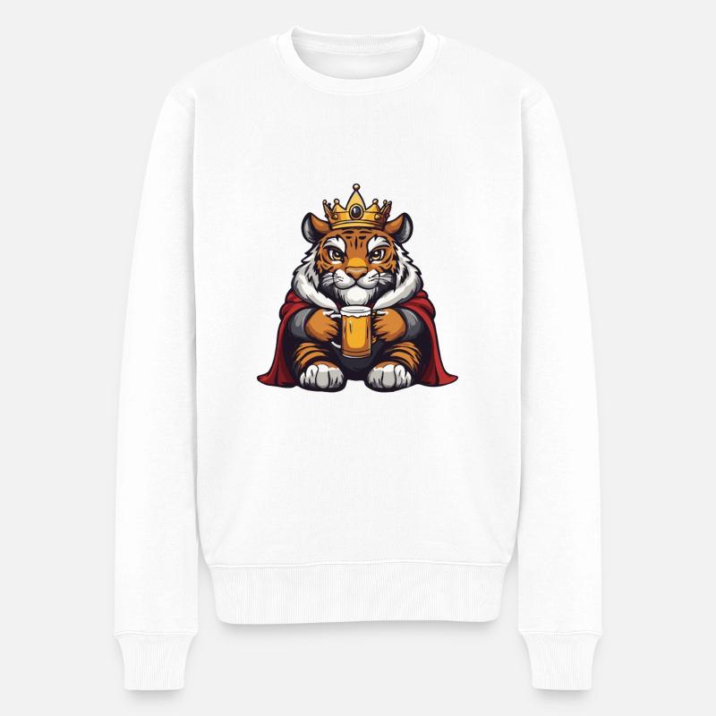Tiger Beer Drôle - Pull Premium bio Homme - blanc