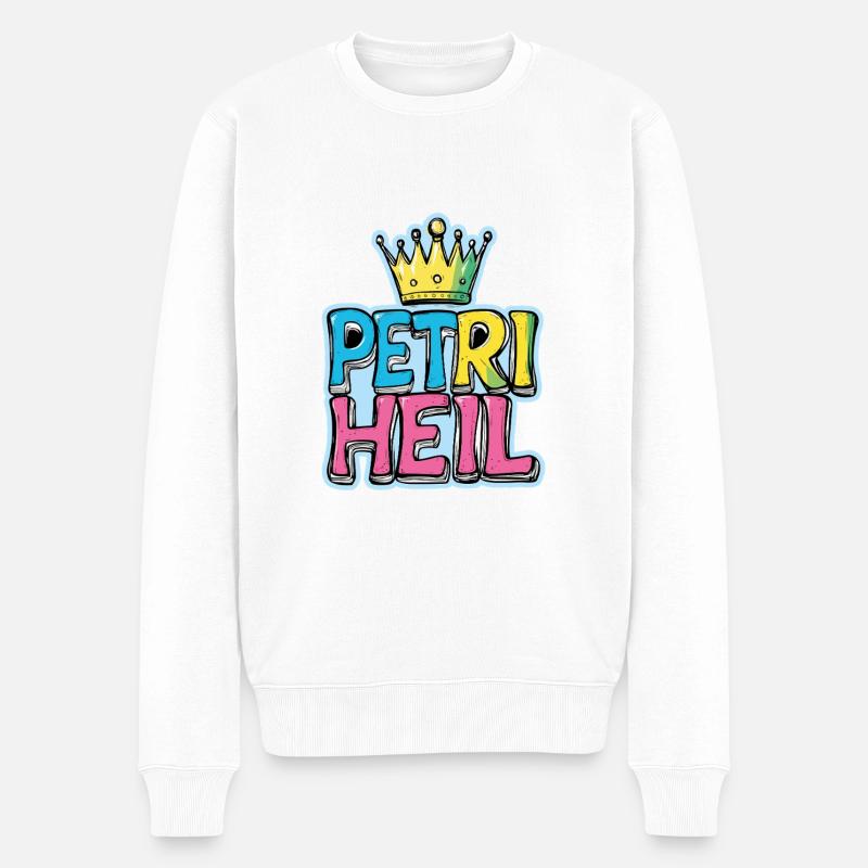 Pêche au Peil de Petri - Pull Premium bio Homme - blanc