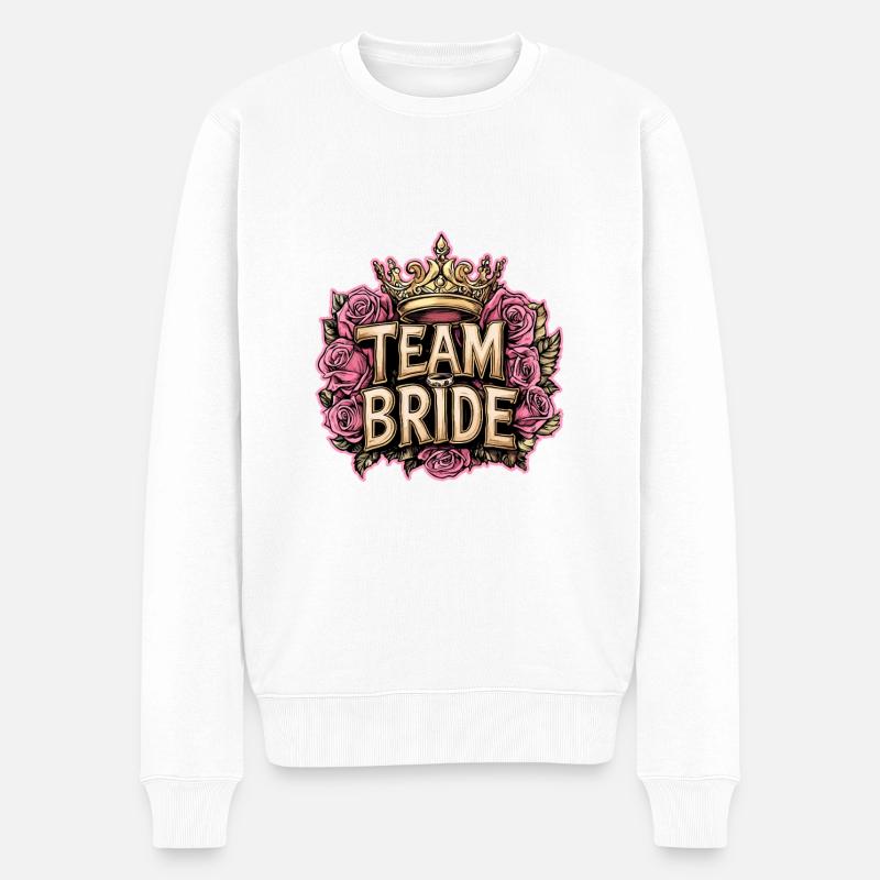 Équipe Mariée Mariage Poule - Pull Premium bio Homme - blanc