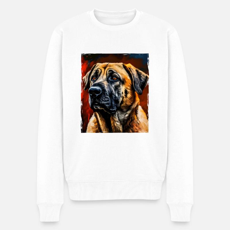 Kangal Hund Porträt - Männer Premium Bio Pullover - Weiß