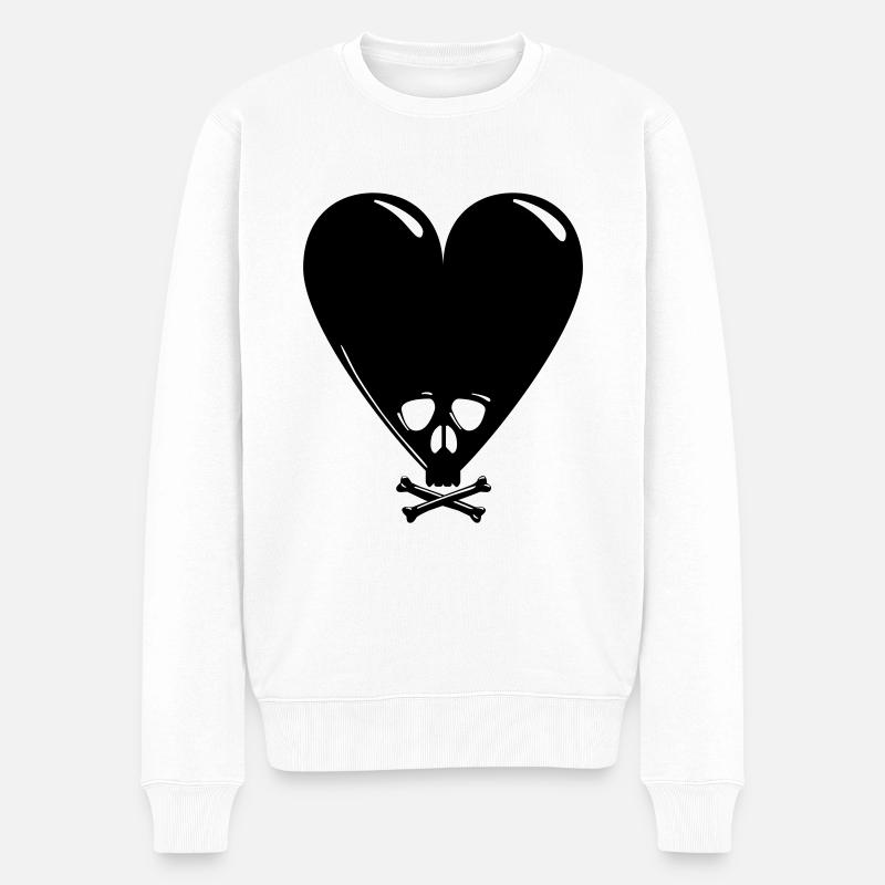 Noir Saint-Valentin - Pull Premium bio Homme - blanc