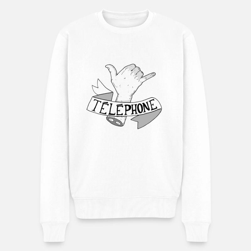 Rohübersetzung # 4 - Männer Premium Bio Pullover - Weiß
