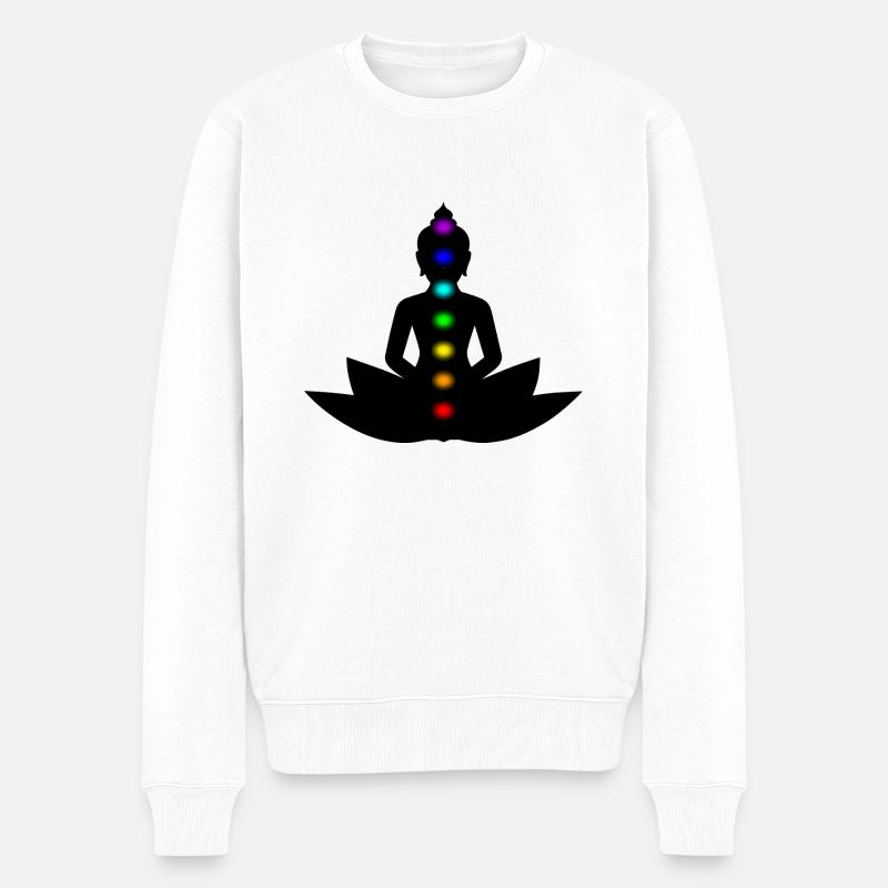 Bouddha - Pull Premium bio Homme - blanc