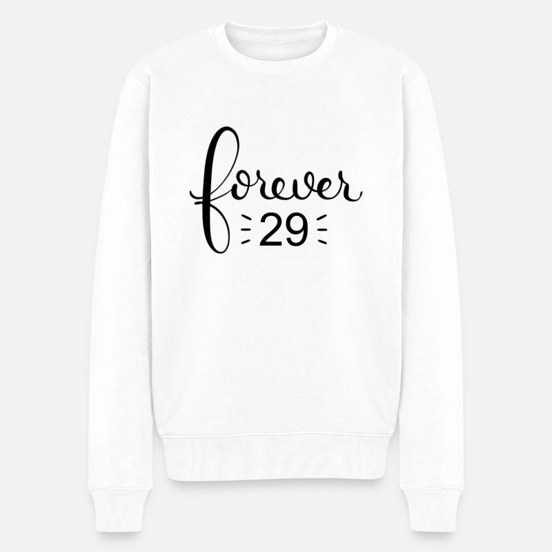 forever 29 - Männer Premium Bio Pullover - Weiß