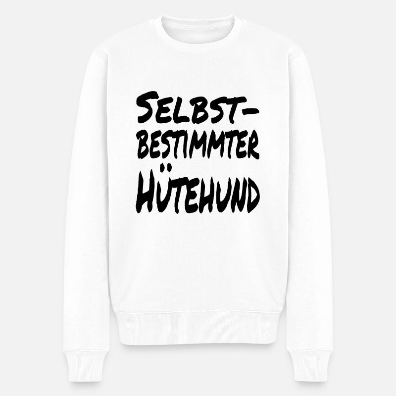 selbstbestimmt - Männer Premium Bio Pullover - Weiß