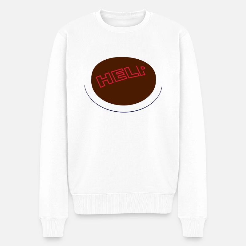 Notausschalter - Männer Premium Bio Pullover - Weiß