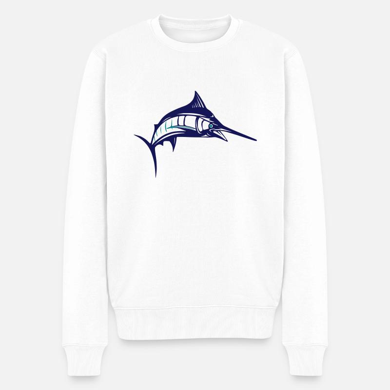swordfish - Männer Premium Bio Pullover - Weiß