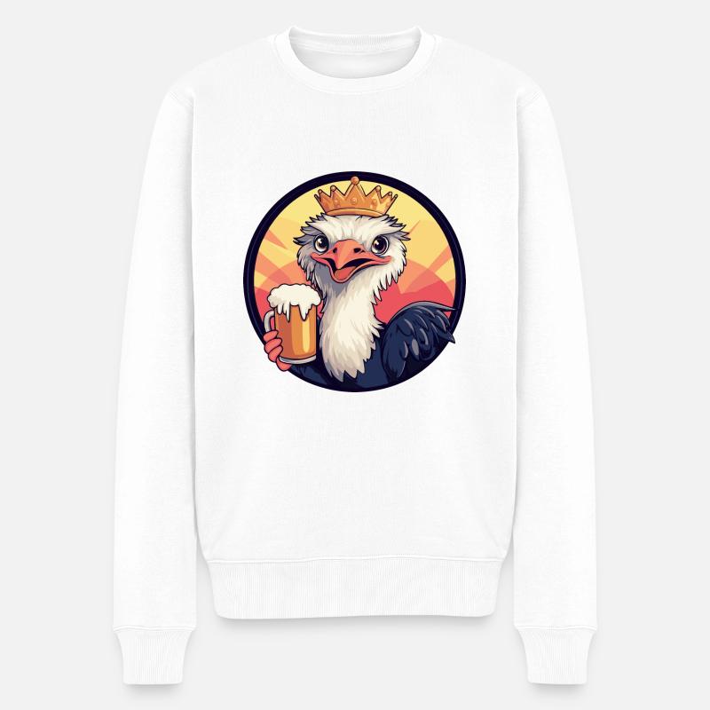 Bande dessinée de bière Strauss - Pull Premium bio Homme - blanc