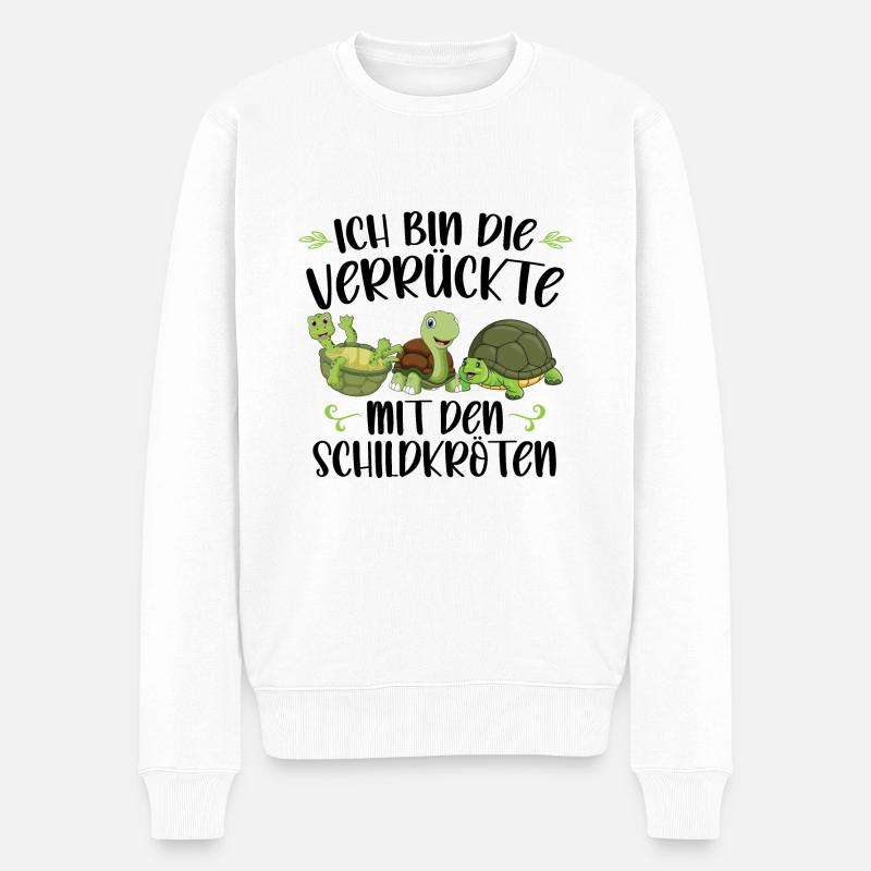 Schildkröten - Männer Premium Bio Pullover - Weiß