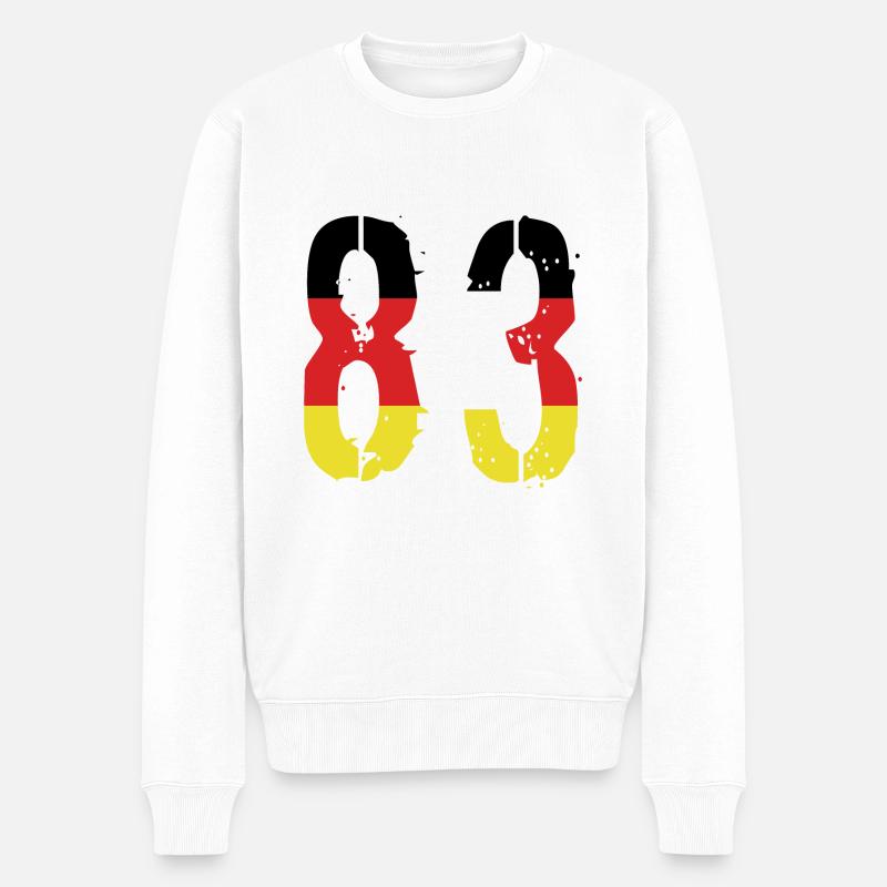 Maillot 83 Numéro Allemagne - Pull Premium bio Homme - blanc