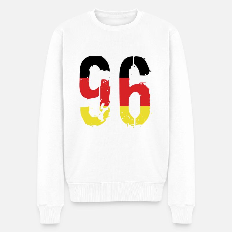 Maillot 96 Numéro Allemagne - Pull Premium bio Homme - blanc