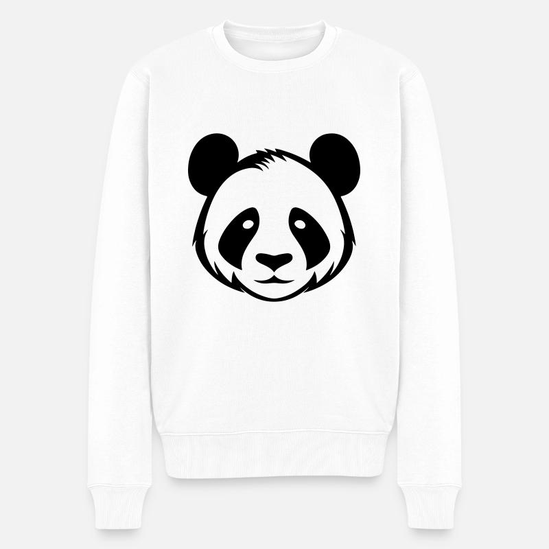 Tête de panda - Pull Premium bio Homme - blanc