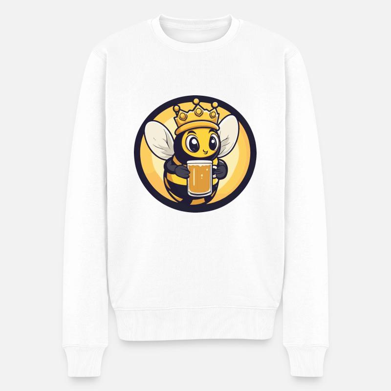 Bande dessinée de bière d’abeille - Pull Premium bio Homme - blanc