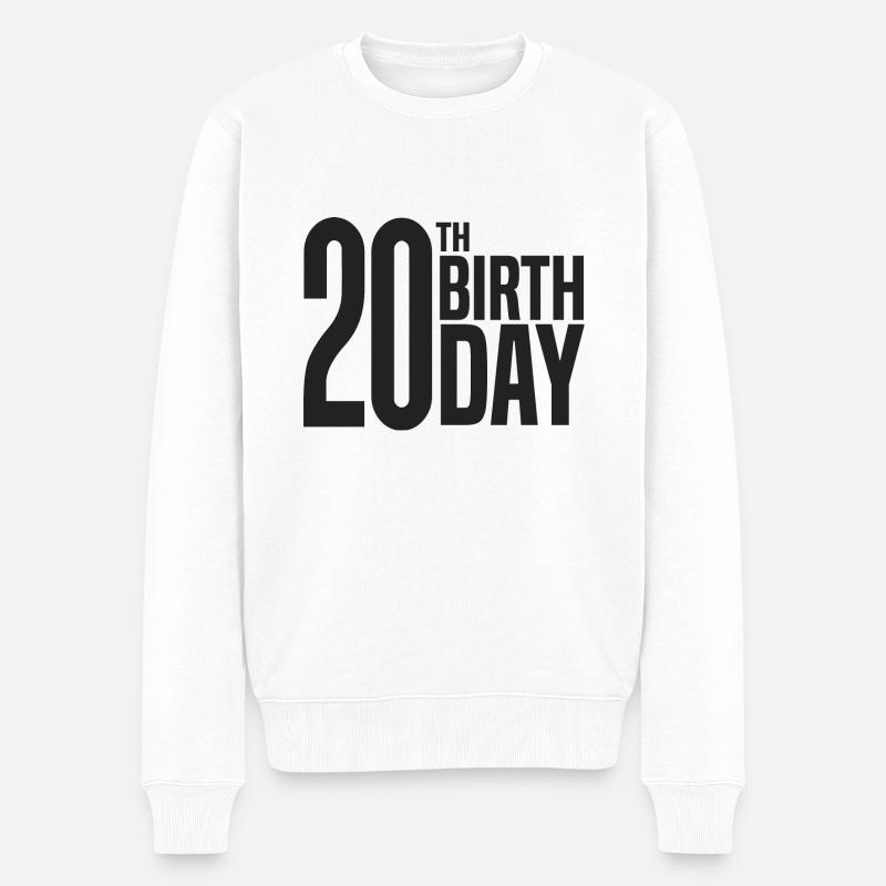 20e anniversaire - Pull Premium bio Homme - blanc