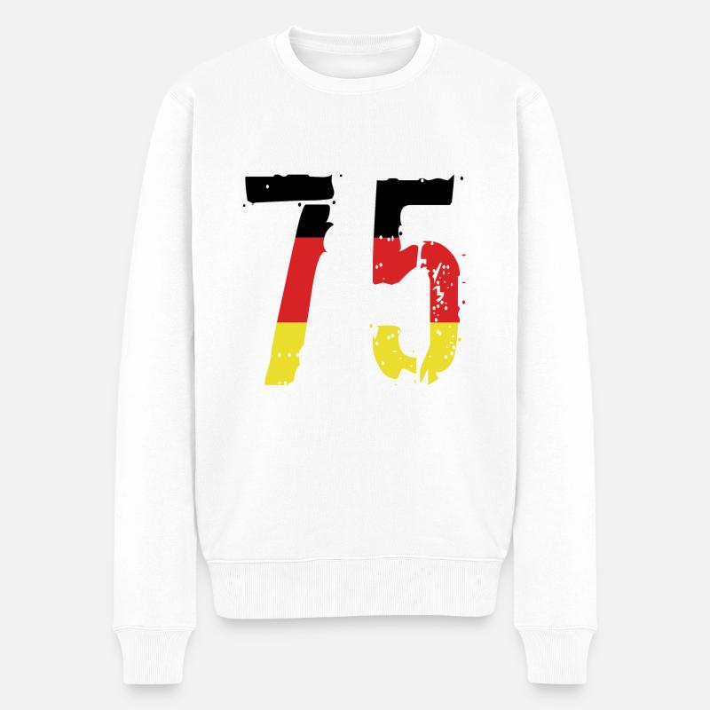 Maillot 75 Numéro Allemagne - Pull Premium bio Homme - blanc